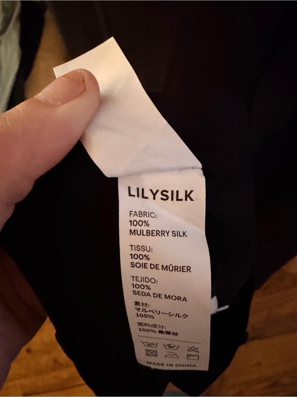 LILYSILK 100% Mulberry Silk Wide Leg Pants | Black | Size 30 - Picture 4 of 4